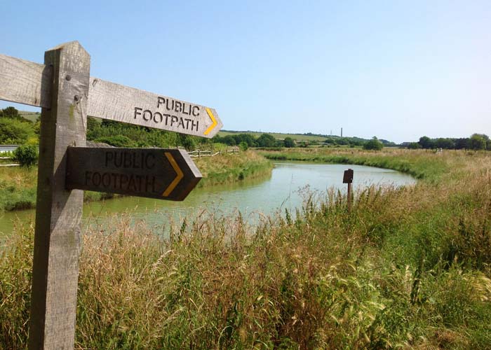 footpath alongside the Adur